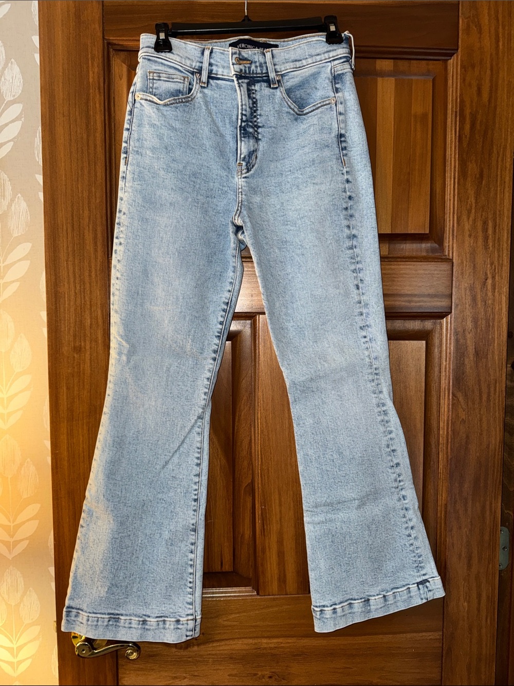 Veronica Beard Pale Blue High-Rise Wide Leg Jeans